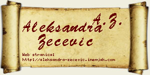 Aleksandra Zečević vizit kartica